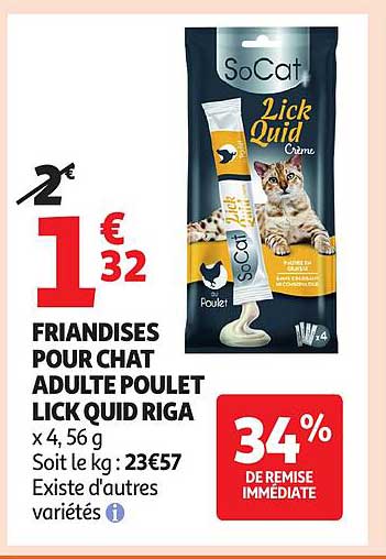 FRIANDISES POUR CHAT ADULTE POULET LICK QUID RIGA