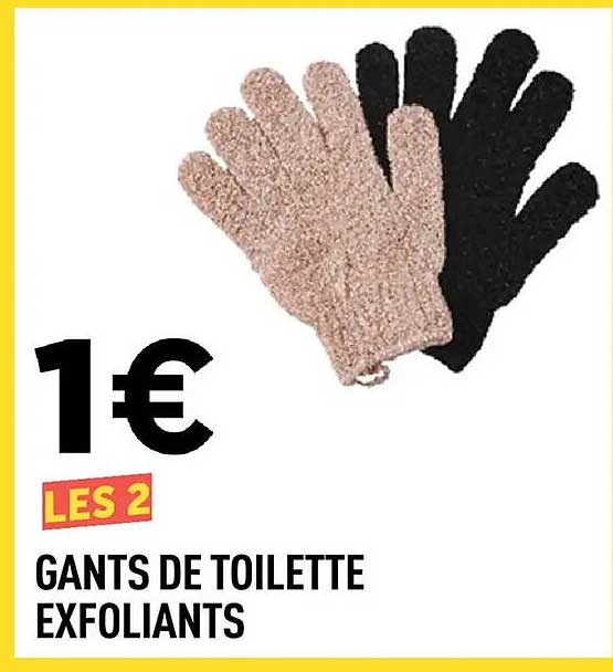 GANTS DE TOILETTE EXFOLIANTS
