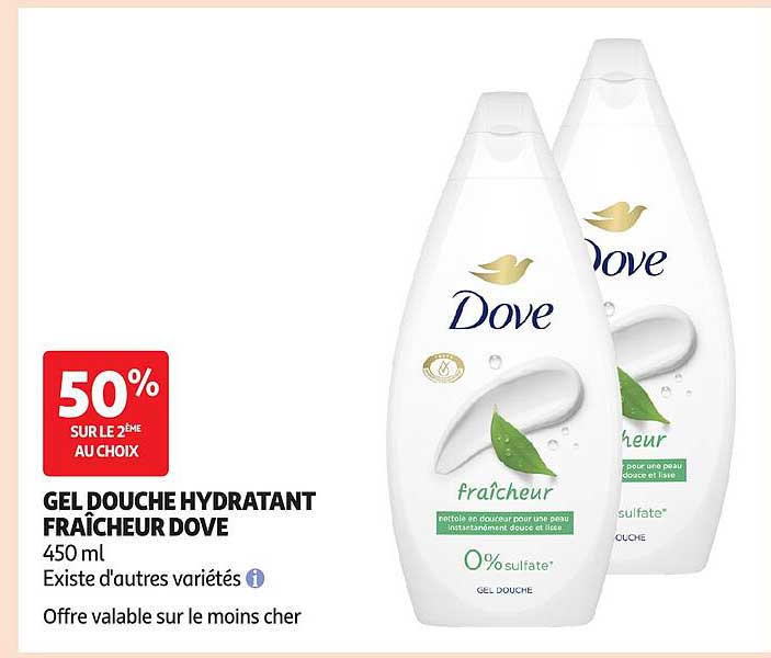 GEL DOUCHE HYDRATANT FRAÎCHEUR DOVE