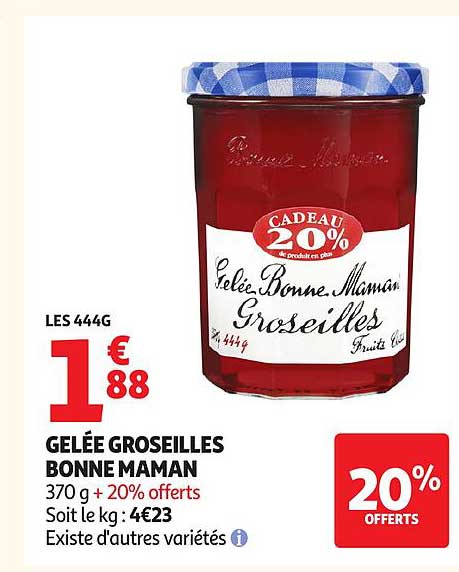GELÉE GROSEILLES BONNE MAMAN