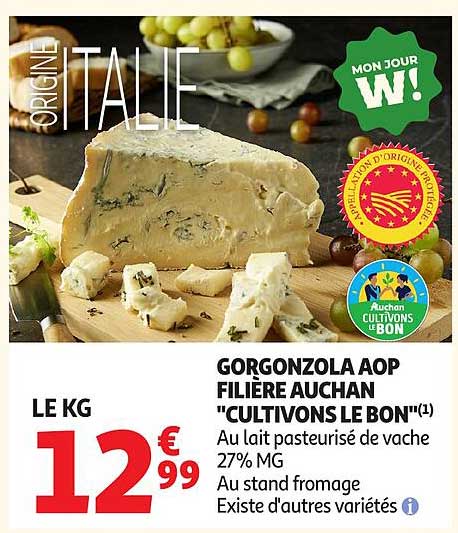 GORGONZOLA AOP FILIÈRE AUCHAN "CULTIVONS LE BON"(1)