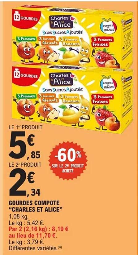 GOURDES COMPOTE "CHARLES ET ALICE"