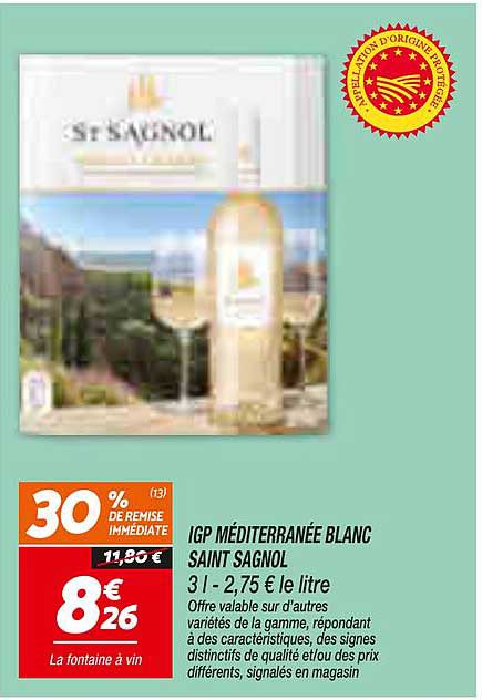 IGP MEDITERRANEE BLANC SAINT SAIGNOL