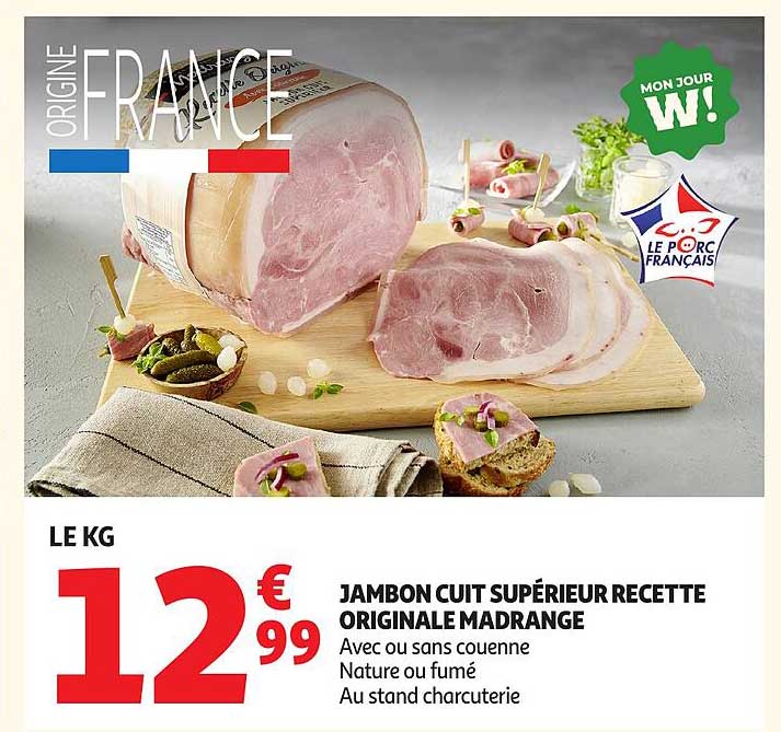 JAMBON CUIT SUPÉRIEUR RECETTE ORIGINALE MADRANGE