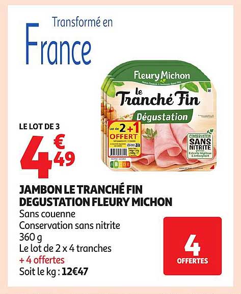JAMBON LE TRANCHÉ FIN DEGUSTATION FLEURY MICHON