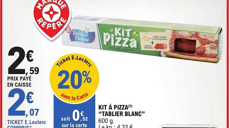 KIT À PIZZA "TABLIER BLANC"