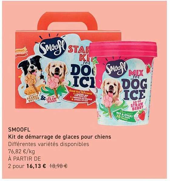 Kit de démarrage de glaces pour chiens