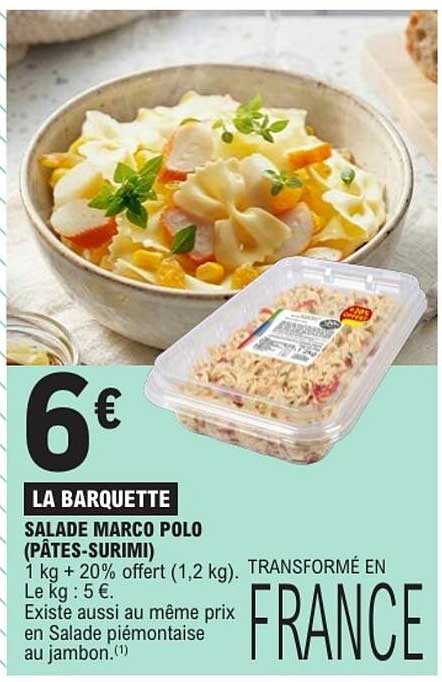 LA BARQUETTE SALADE MARCO POLO (PÂTES-SURIMI)