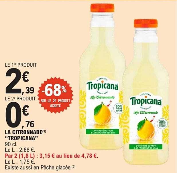 LA CITRONNADE "TROPICANA" 90 cl.