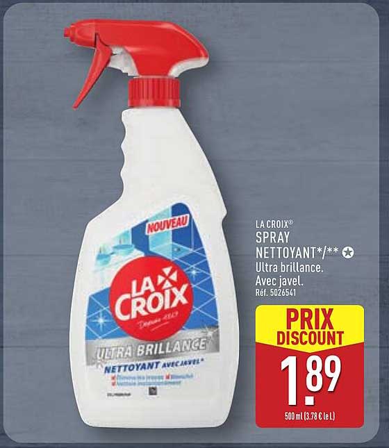 LA CROIX® SPRAY NETTOYANT/*/* Ultra brillance. Avec javel.