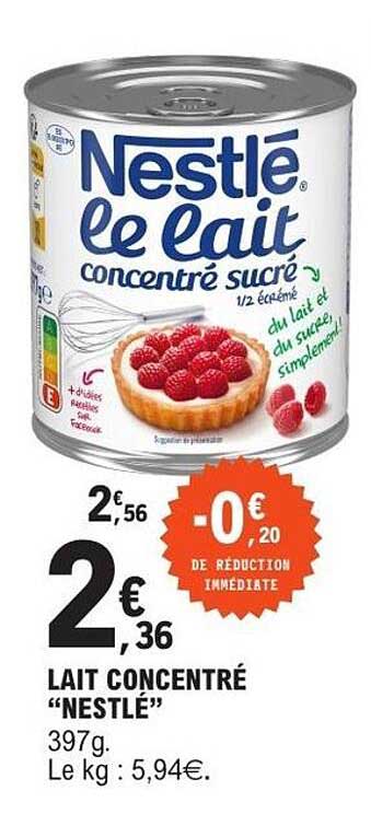 LAIT CONCENTRÉ “NESTLÉ” 397g.