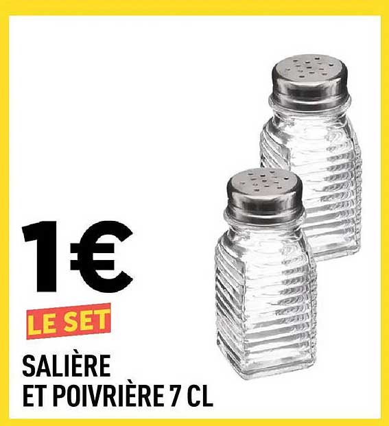 LE SET SALIÈRE ET POIVRIÈRE 7 CL