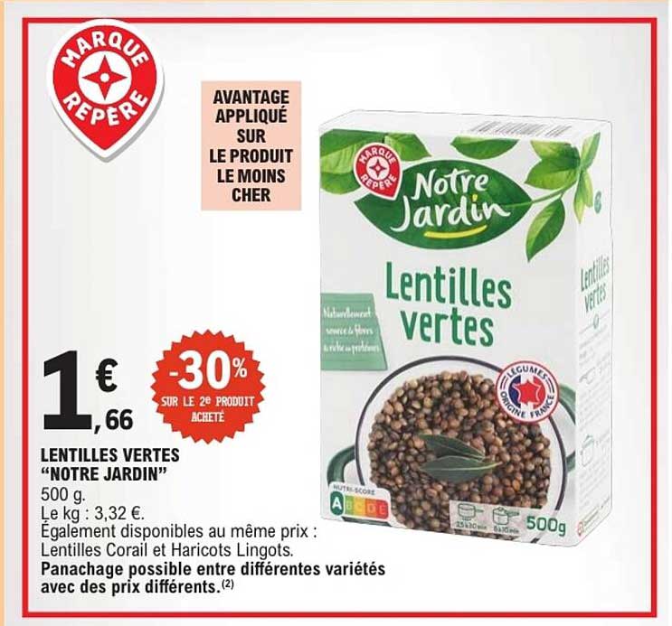 LENTILLES VERTES “NOTRE JARDIN”
