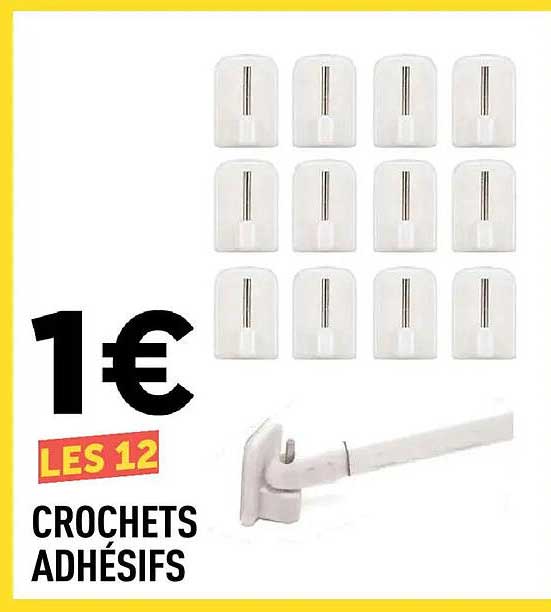 LES 12 CROCHETS ADHÉSIFS