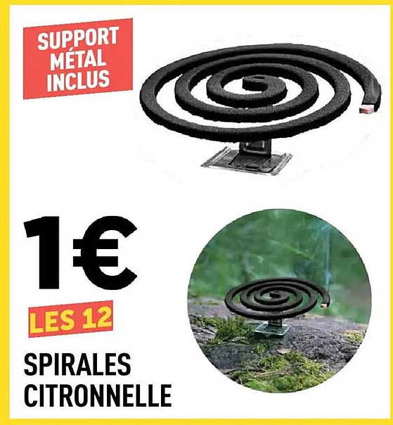LES 12 SPIRALES CITRONNELLE