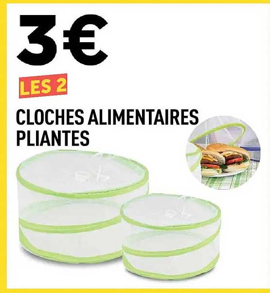 LES 2 CLOCHE ALIMENTAIRES PLIANTES