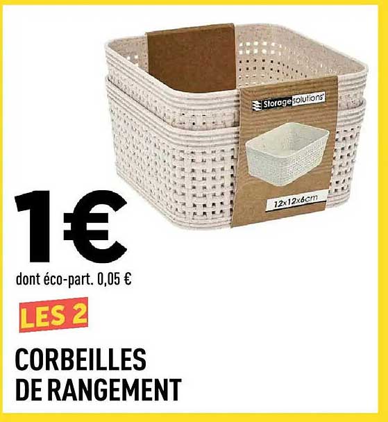LES 2 CORBEILLES DE RANGEMENT