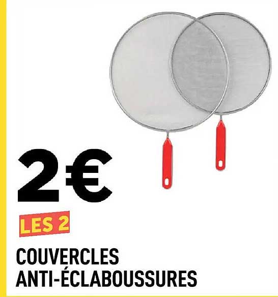 LES 2 COUVERCLES ANTI-ÉCLABOUSSURES