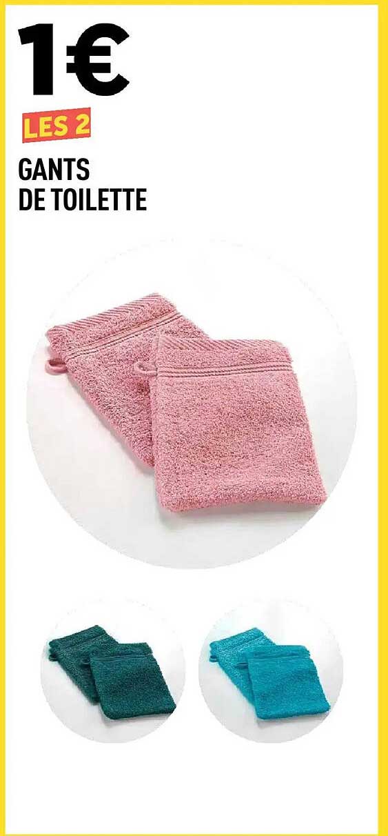 LES 2 GANTS DE TOILETTE