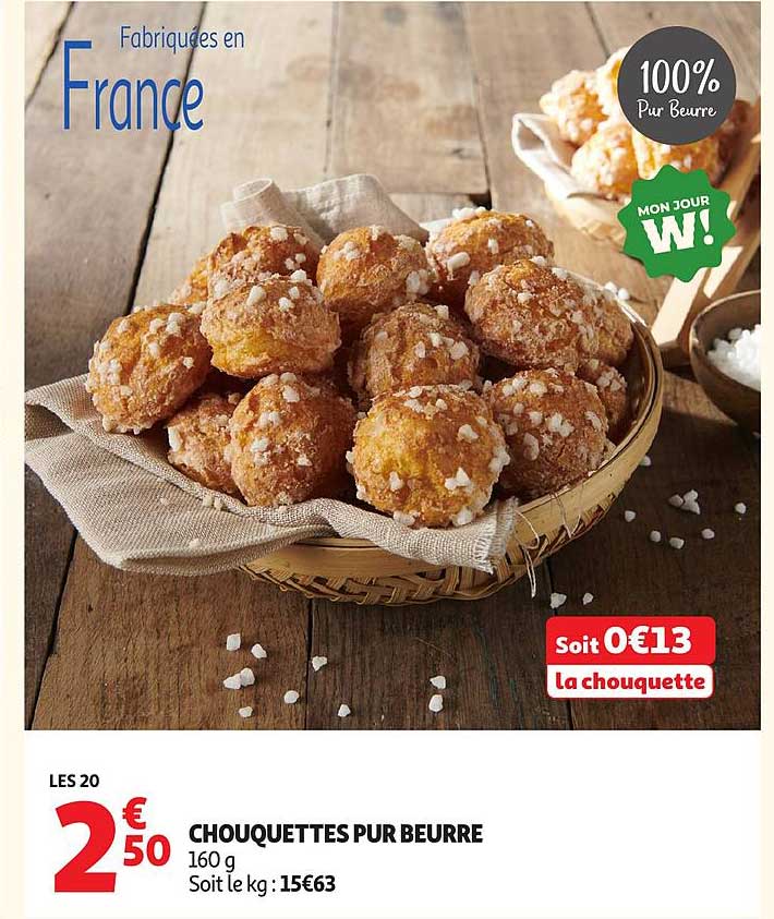 LES 20 CHOUQUETTES PUR BEURRE