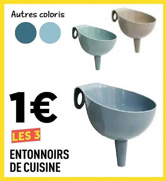 LES 3 ENTONNOIRS DE CUISINE