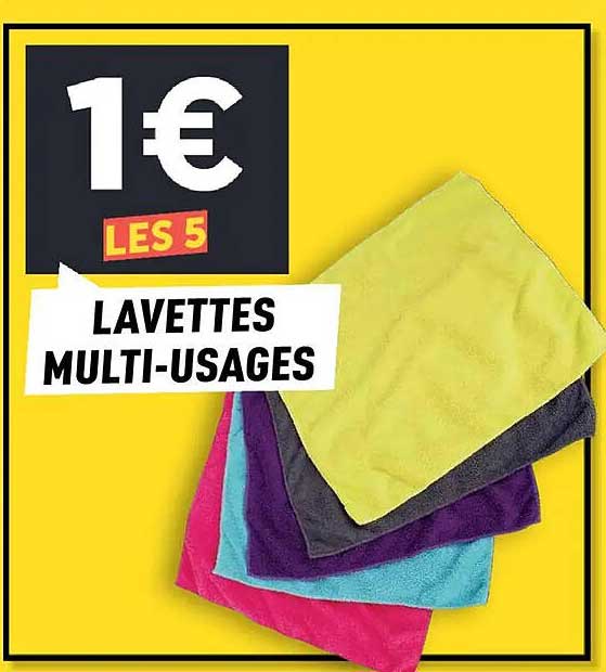 LES 5 LAVETTES MULTI-USAGES