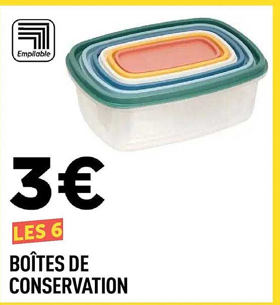 LES 6 BOÎTES DE CONSERVATION