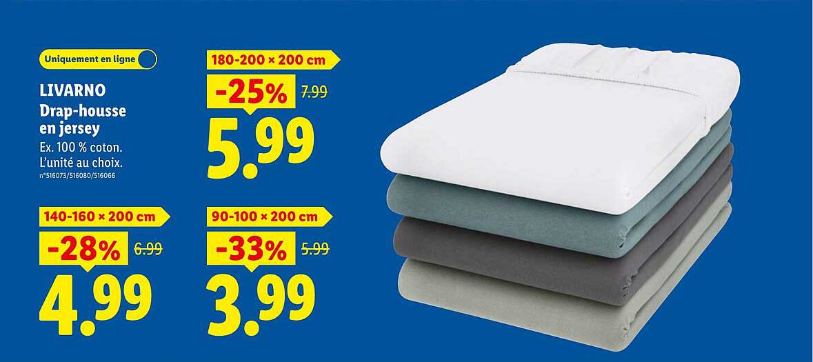 LIVARNO Drap-housse en jersey