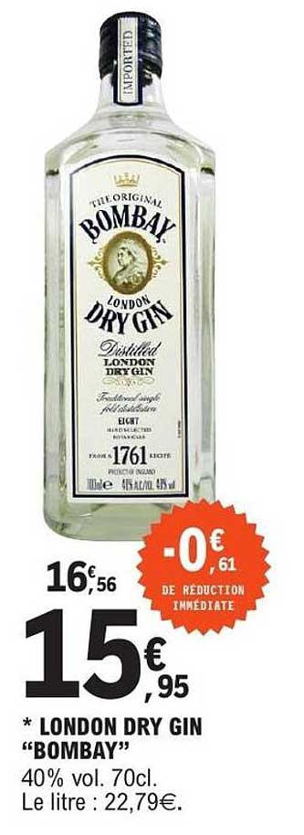 LONDON DRY GIN “BOMBAY”