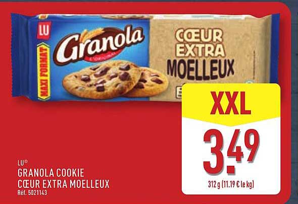 LU GRANOLA COOKIE COEUR EXTRA MOELLEUX
