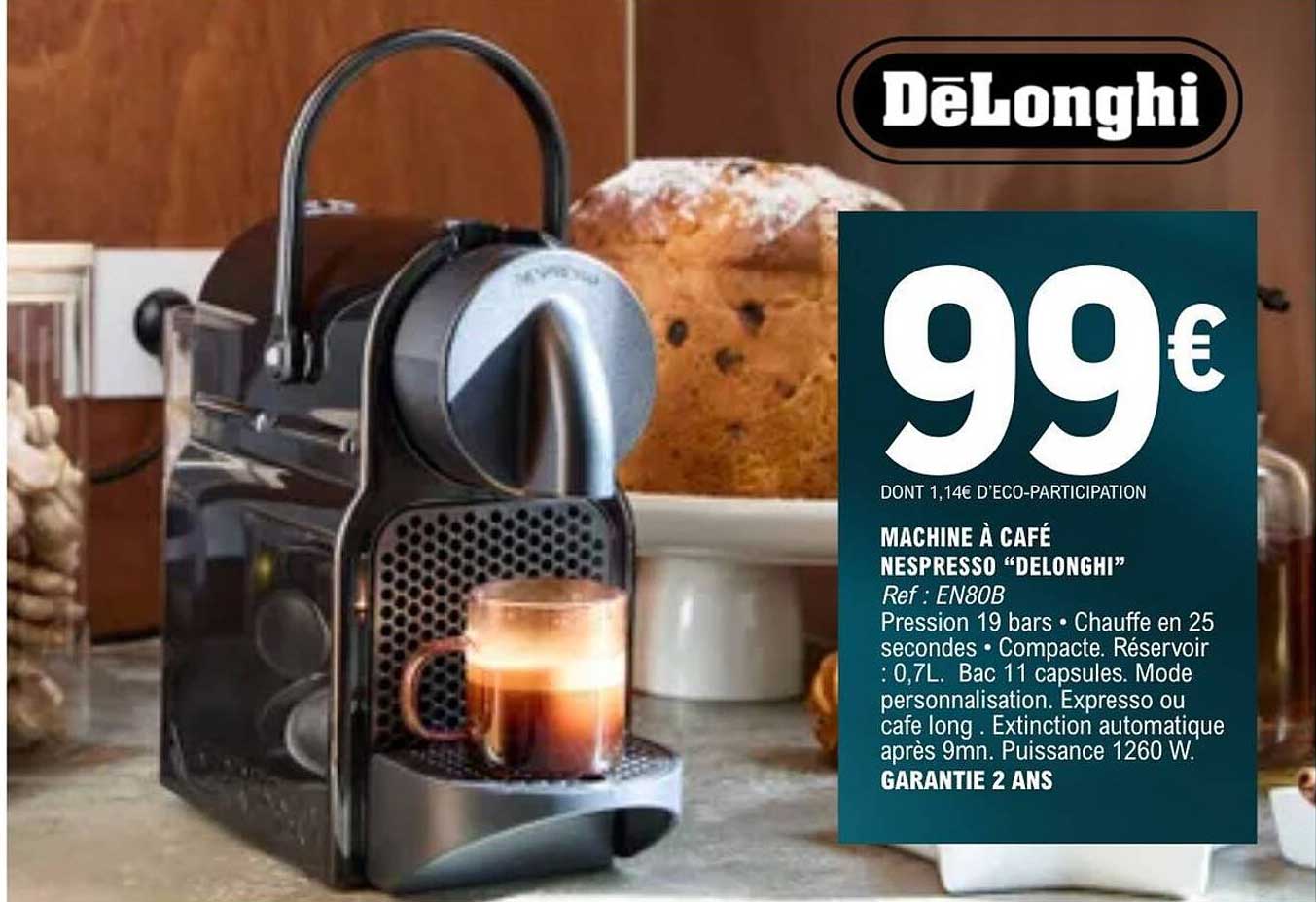 MACHINE À CAFÉ NESPRESSO “DELONGHI”