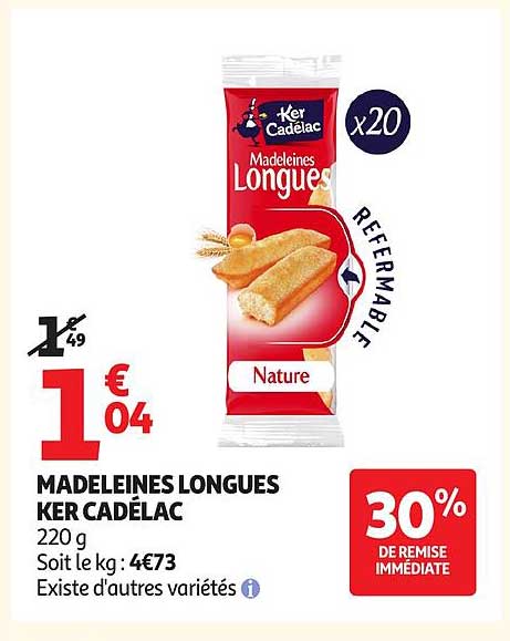 MADELEINES LONGUES KER CADÉLAC