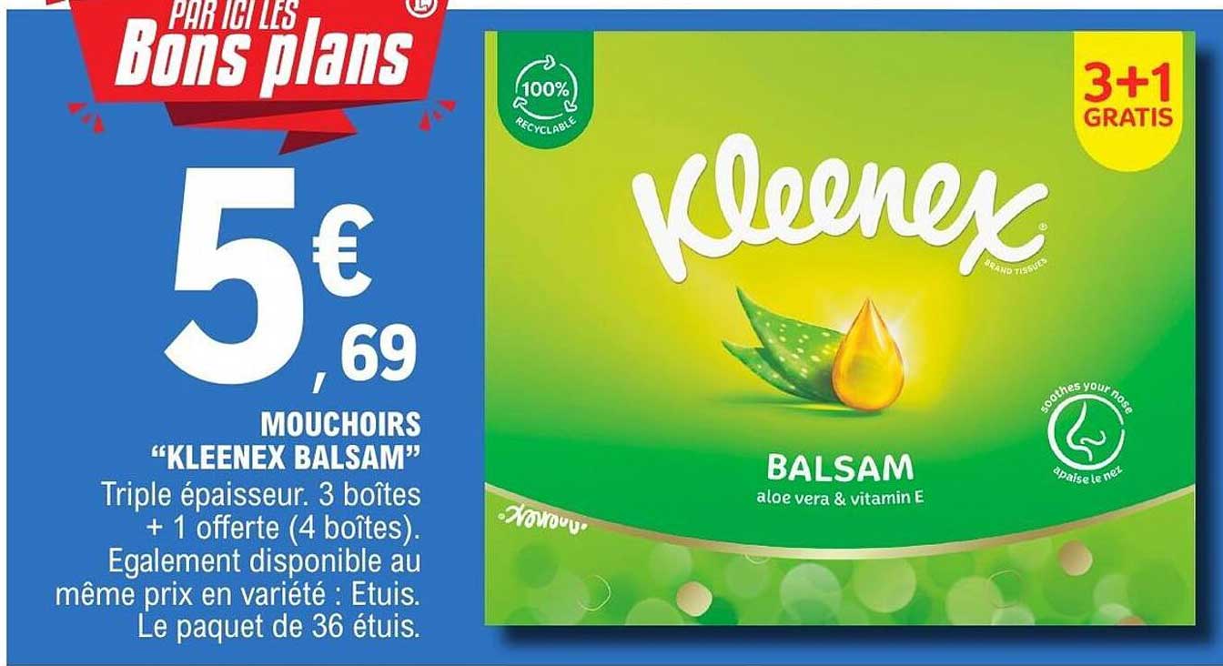 MOUCHOIRS “KLEENEX BALSAM”