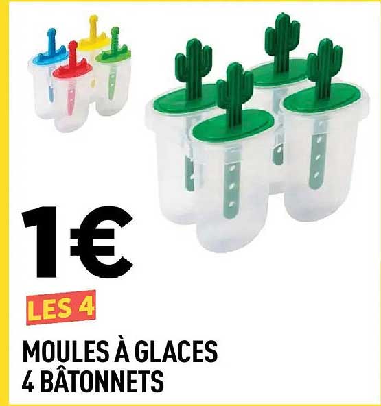 MOULES À GLACES 4 BÂTONNETS