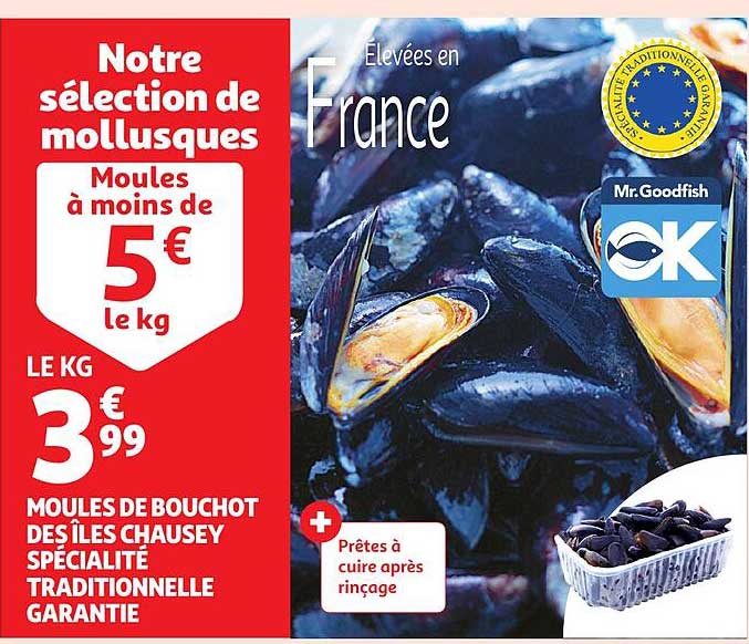 Moules de bouchot des îles Chausey spécialité traditionnelle garantie