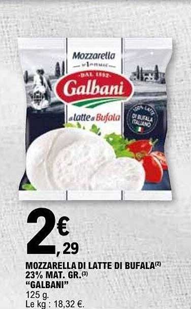 MOZZARELLA DI LATTE DI BUFALA(2) 23% MAT. GR.(3) "GALBANI"