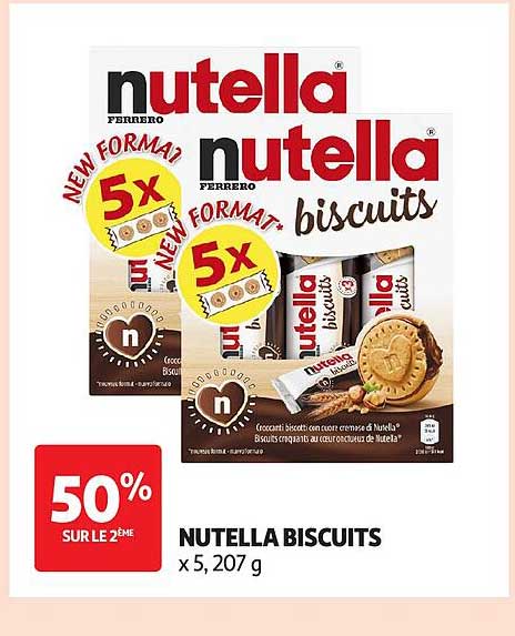 NUTELLA BISCUITS x 5, 207 g