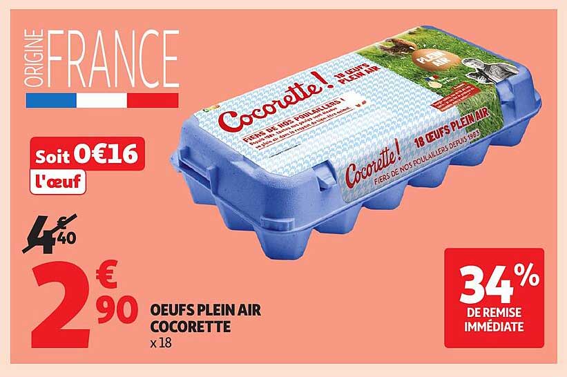 OEUFS PLEIN AIR COCORETTE x18