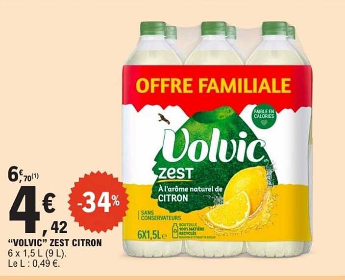 OFFRE FAMILIALE Volvic zest À l'arôme naturel de CITRON