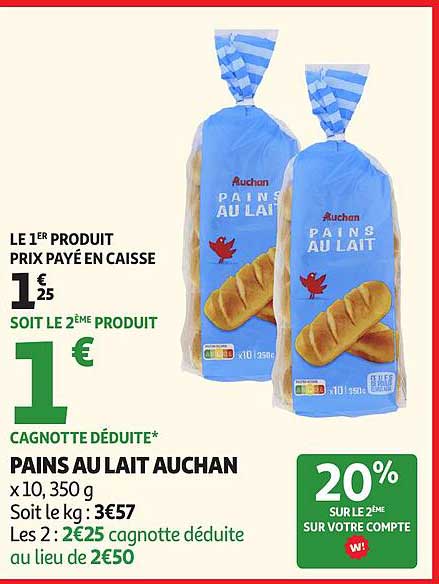 PAINS AU LAIT AUCHAN