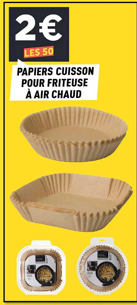 PAPIERS CUISSON POUR FRITEUSE À AIR CHAUD