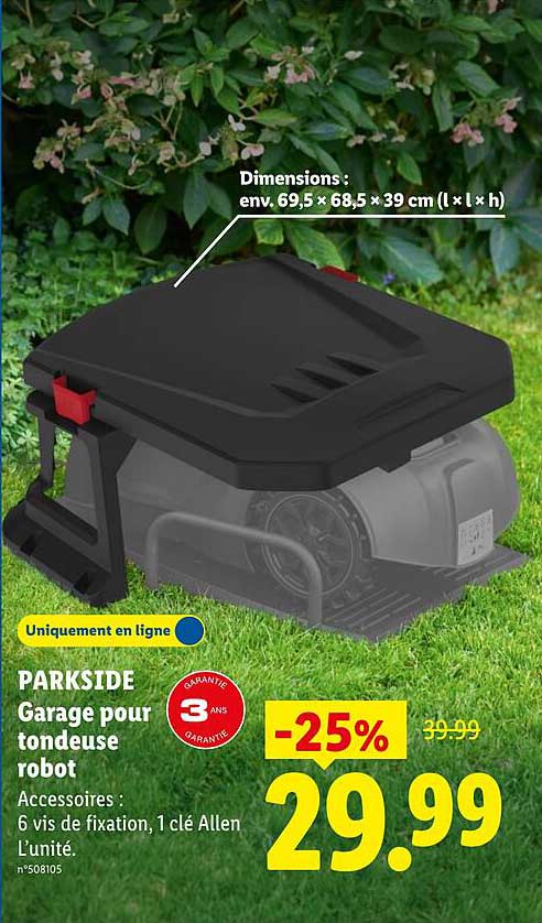 PARKSIDE Garage pour tondeuse robot