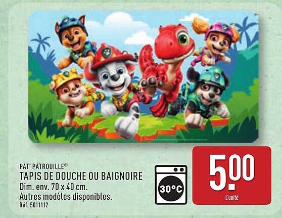 PAT’ PATROUILLE® TAPIS DE DOUCHE OU BAIGNOIRE