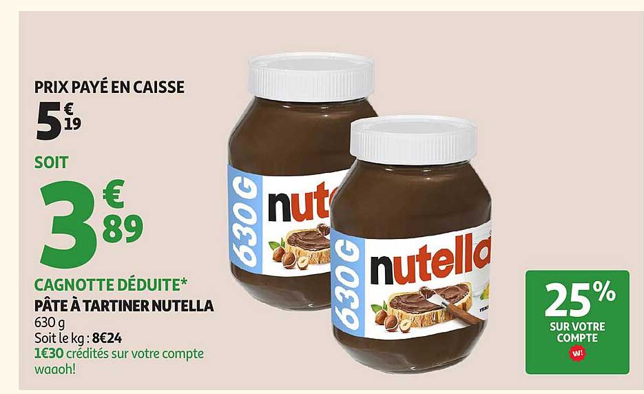 PÂTE À TARTINER NUTELLA