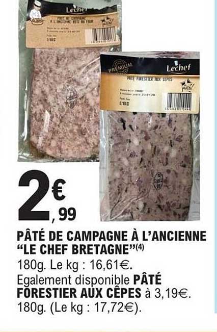 PÂTÉ DE CAMPAGNE À L’ANCIENNE “LE CHEF BRETAGNE”