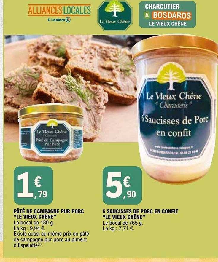 PÂTÉ DE CAMPAGNE PUR PORC “LE VIEUX CHÊNE”