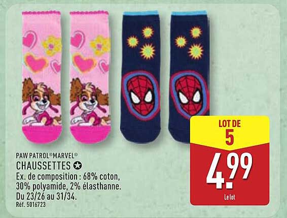 PAW PATROL® MARVEL® CHAUSSETTES