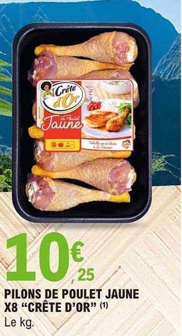 PILONS DE POULET JAUNE X8 “CRÊTE D’OR”