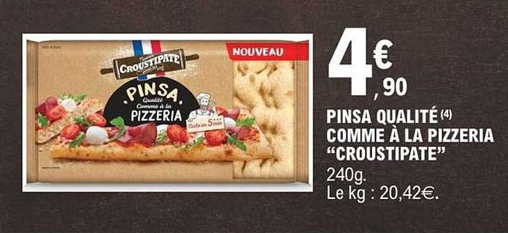 Pinsa qualité comme à la pizzeria "Croustipate"