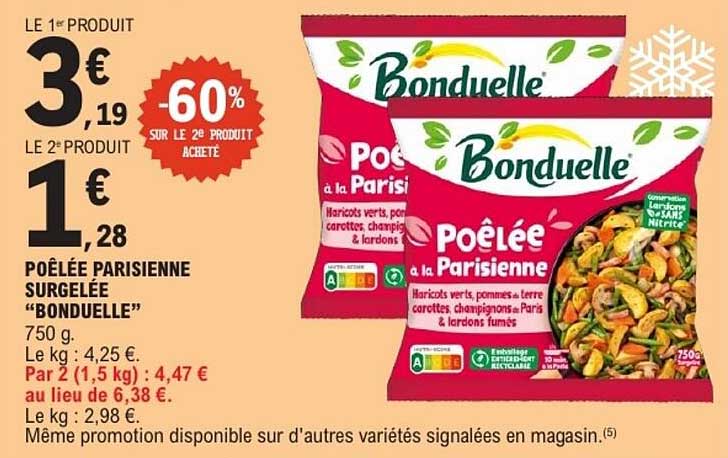 POÊLÉE PARISIENNE SURGELÉE “BONDUELLE”